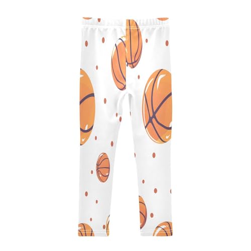 Bolaz Toddler Girls Leggings Printed Yoga Pants Leggings Yellow Basketball for Kids2