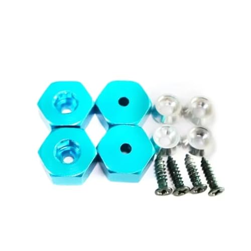 RC�J�[�p�[�c�A�N�Z�T���[ For WPL D12 C24 C34 B24 B36 For MN D90 D99 RC�J�[�p�[�c 4�� 5mm����12mm ���^���R���o�C�i�[�z�C�[���n�u�Z�p�A�_�v�^�[(Blue)