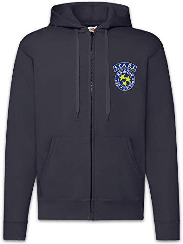 Sweat à capuche S.T.A.R.S. Logo Zip Hoodie pour homme vintage col zippé