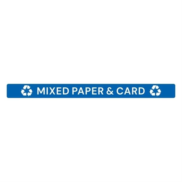 Jantex Slim Bin Lid Label Mixed Paper & Card