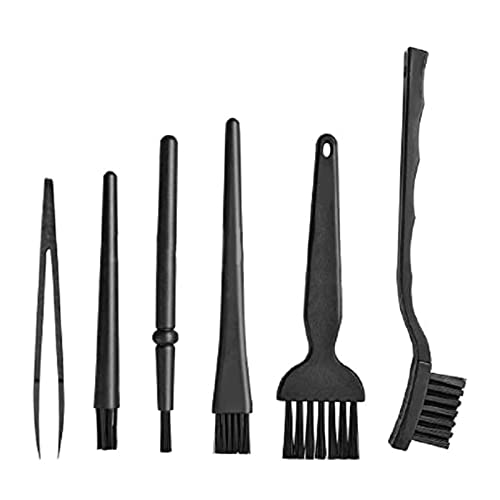 Hisocute 1Set Anti Static Brushes Portable Plastic Handle Cleaning Keyboard Brush Kit for ESD PCB Computer and Small Spaces Keyboard Cleaning Brush Kit