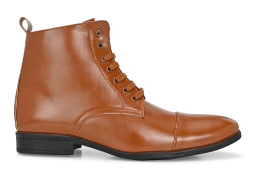 Image of Server Men's Chelsea Ankle Boots | Casual Boots for Men | Ankle Height Boots| All Day wear | Comfortable Formal Office & Business Wear Shoes | Lace up Boots | Derby Boots
