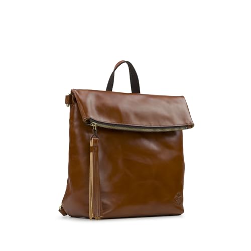 Image of Patricia Nash Luzille 100% Full Grain Leather Backpack for Women - Convertible Backpack Tote - Genuine Leather BackPack Purse /Crossbody, Tan O /S