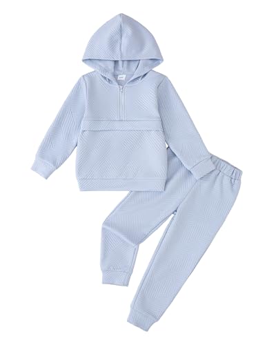 Boy Clothes Outfit Long Sleeve Zip-UP Hoodie Tops Sweatshirts Pants Fall Winter 2 Pcs Sweatsuit Set 4-8 Years