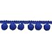 Pompom Fringe 1-Inch Polyester Fringe Rolls for Arts and Crafts, 10-Yard, Navy