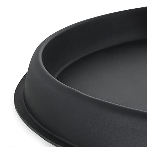 The Hc Companies 13 Inch Terrazzo Round Premium Plant Saucer – Indoor Outdoor Plastic Plant Trays For Pots - 13.27"X13.27"X1.18" Black Onyx #TOP2