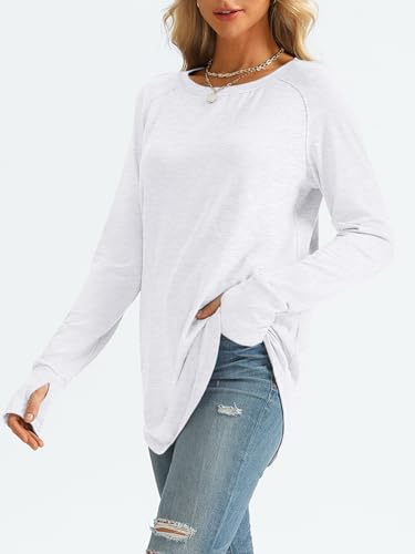 Image of AUTOMET Womens Long Sleeve Tunic Tops Crew Neck Casual Loose Fit Shirts