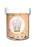 Milk Boba Tea Thick Glossy Slime – ASMR Sensory Slime for Stress Relief, Scented Handmade Gift for Teens & Adults, 4oz – Hoshimi Slimes