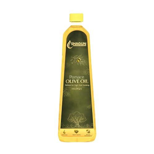 Image of Shagun Pomace Olive Oil 1 Litre for Indian Cooking | Cold Pressed Pomace Olive Oil for Frying and Roasting | Light Taste Healthy Cooking Oil | Good for Heart Health Daily Use for Kitchen