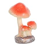 Kisangel Miniatur-feengarten-Terrarium-fliegenpilz-Dekoration Aus Kunstharz Für Pflanzgefäße Und Bonsai