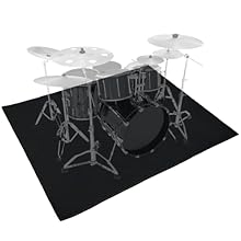 Protect Your Floor: These drum carpets are durable and made with thick woven fabric that lets your stands and spurs dig in for maximum stability. With the function of sound absorbent and protect your floor from damage by the drum kit or pedals. Excel...