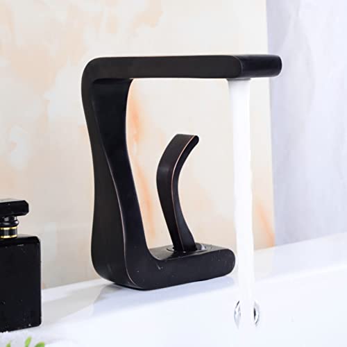 Mitigeur de lavabo de salle de bain chic en nickel brossé