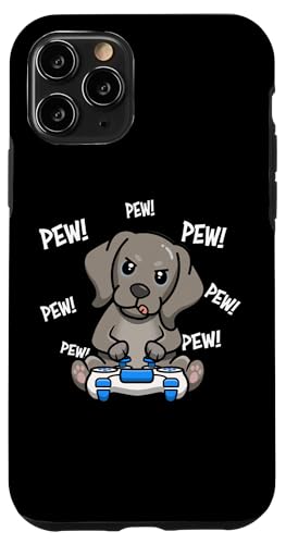 Cute Kawaii Kids Boys Girls Pew Video Gamer Weimaraner Lover �X�}�z�P�[�X iPhone 11 Pro �p