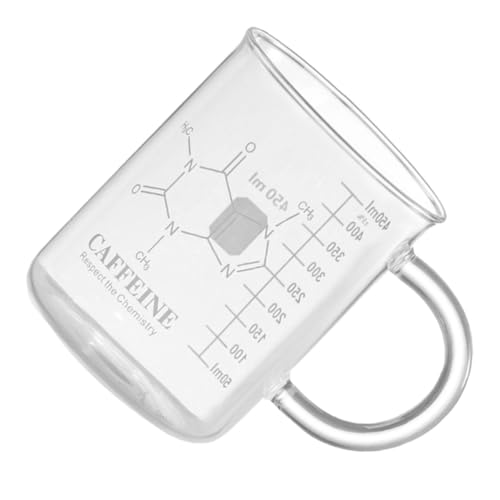 Taza medidora de vidrio graduada Toyvian con alta resistencia térmica para café 2