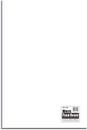 Panneau de base en mousse rigide blanche Top Flight 50,8x76,2 cm pour carton mousse