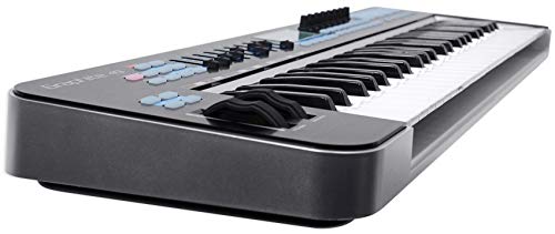 Samson Graphite 49 Key Usb Midi Dj Keyboard Controller W/Aftertouch/Fader/Pads Bundle With Rockville Rock2D2 Adjustable Dual Shelf Dj Controller Midi Keyboard Laptop Stand #TOP2