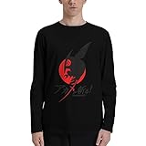 WAYOQI Akame ga Kill Men's Crew Neck Long Sleeve Casual Fashion Tops Tee Cotton T-Shirts Black Large