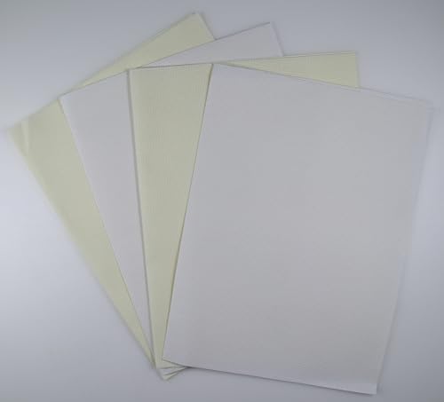 Image of KCS 4 /6 pc of 12 inch x 18 inch(30cmx45cm) 18CT Counted Cotton Aida Cloth Cross Stitch Fabric (4 pc,White+Antique White)