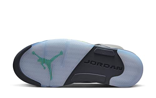 Masculino Jordan 5 Retro Feijão Verde Prata/Feijão Verde Cinza (DM9014 003), Prata/feijão verde - pe