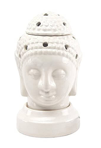 Image of HS HINDUSTANI SAUDAGAR Calm Bodhi Ceramic Aroma diffusers Electric Oil Camphor Burner for Home Essentials Oils Kapoor dani for Office Meditation Bedroom Ideal for Aromatherapy decor and Gift.