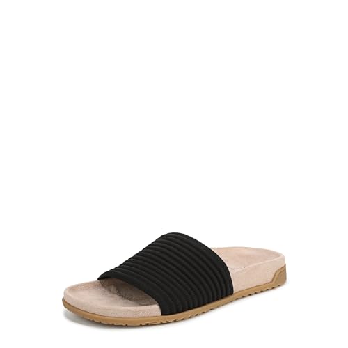 Vionic Womens Evie Knit Slide Sandal Black 8 M