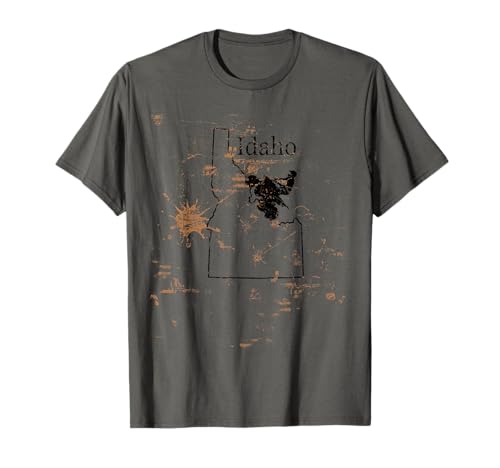 Idaho ATV Trail Rider Mud ID State Map ATV Riding T-Shirt