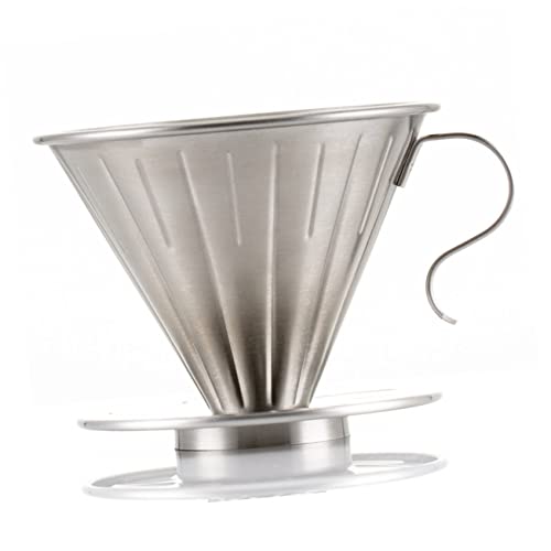 Cabilock 3 Pecas metal copo de filtro de café pote de café máquina de café copo de filtro de gotejam