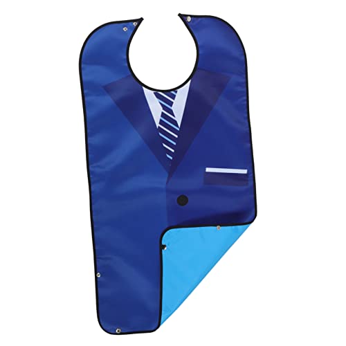 KALLORY Elderly Adult Bib Protective Eating Apron for Women Waterproof Soft Material Bib for Senior