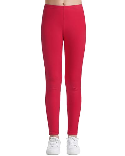 Auranso Kids Girls Leggings Full Length Cotton Tights Pants 4-14 Years