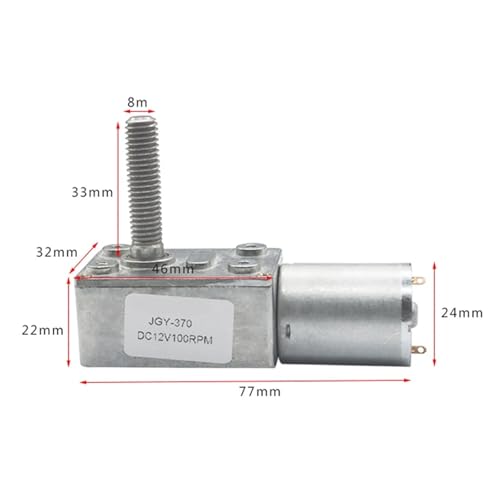Moteur vis sans fin JGY-370 pour motorisation de volet et domotique de maison