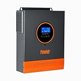 PowMr 3200W ソーラーインバーター 24V DC~110V/120V AC 3.2KW 純正正弦波ハイブリッドインバーター 60A MPPTコントローラー付き 最大108V PV入力 24V鉛蓄電池とリチウム電池用
