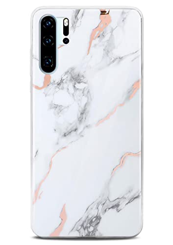 Coque silicone Huawei P30 Pro protection caméra et écran antichoc effet marbre chic
