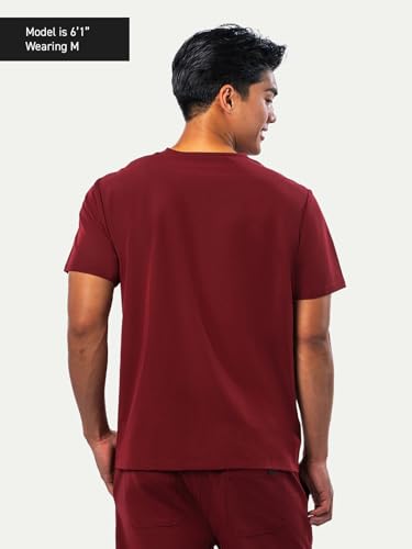 Image of Peelz Peter 4-Pocket V-Neck Scrub Tops for Men - Soft Stretch Fabric Top, Men's Scrubs, Slim Fit