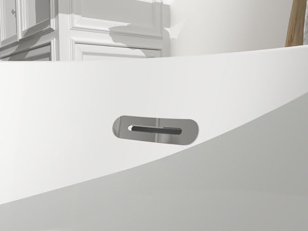 Image of 67 Inch Freestanding Bathtubs, Acrylic Soaking Tub, Modern Free Standing Bathtub with Integrated Overflow, Deep Ergonomic Design for Spa-Like Relaxation