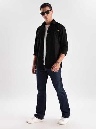 Image of Adro Cargo Shirt for Men with Double Pocket | 100% Cotton | Full Sleeve | Regular Fit