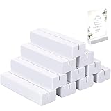 Elcoho 18 Stück Weiß Kartenhalter Holz,Menükartenhalter, Tischkartenhalter,Fotohalter Holz für Hochzeiten,Restaurants,Bankette und Partys Menükartenhalter(10 x 3 x 2 cm)