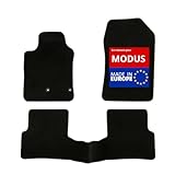 DBS - Tapis de Sol Voiture - sur Mesure - Adapté à Votre Renault Modus (09/2004-11/2012) Antidérapant : Clips de Fixation et Autogrip - 3 pièces : Protection du Pont arrière - Moquette