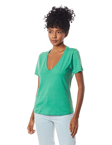 Blusa manga curta, Feminino, Hering,Verde médio,P