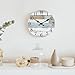 KECYET Wall Clock Battery Operated 8 Inch Silent Non Ticking Coastal Design Country Rustic Retro Decorative for Bathroom Kitchen Living Room Bedroom