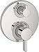 hansgrohe Ecostat S Modern Minimalist Volume and Auto Temperature Control 2-Handle 6-inch Wide Thermostatic Shower Trim for Rough-in Valve with Diverter in Chrome, 15758001