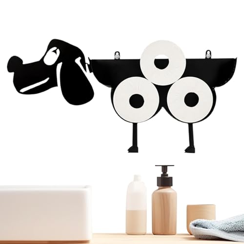 Divertidos soportes de papel para perros, soporte para cesta de papel higiénico para baño, cesta de almacenamiento de papel higiénico para perros, divertido soporte de papel higiénico para baños