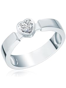 Love Collection Rafaela Donata Damen Ring 925/- Sterling Silber rhodiniert Zirkonia weiß Herz Silberring Love Collection Rafaela Donata Damen Ring 925/- Sterling Silber rhodiniert Zirkonia weiß Herz Silberring