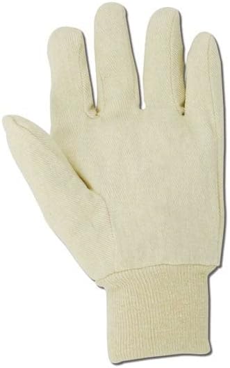 MAGID T86 MultiMaster Cotton/Polyester Clute Pattern Canvas Glove with Knit Wrist Cuff, Work, Men Size, Natural (Case of 12) - Image 2