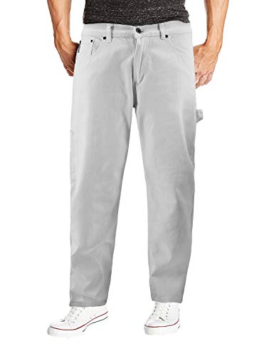 vkwear Men's Carpenter Work Jeans Hammer Loop Relaxed Fit Casual Cotton Denim Pants