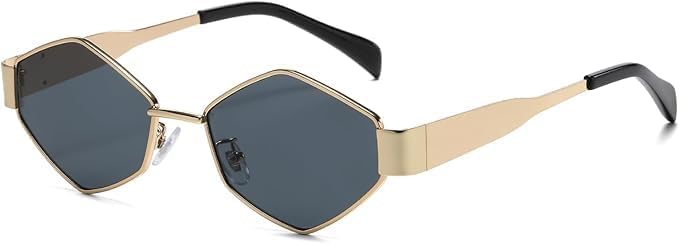 Image of Retro Hexagonal Sunglasses For Men & Women | Trending, Stylish & Durable Metal Frame Vintage 90s Sunglasses With UV 400 Protection Lenses