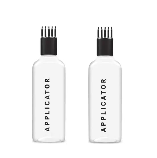100ML Bottle Hair Root Applicator Flip Top Cap Plug for Hair Oil Pack of 2 100 ml Bottle-image-17