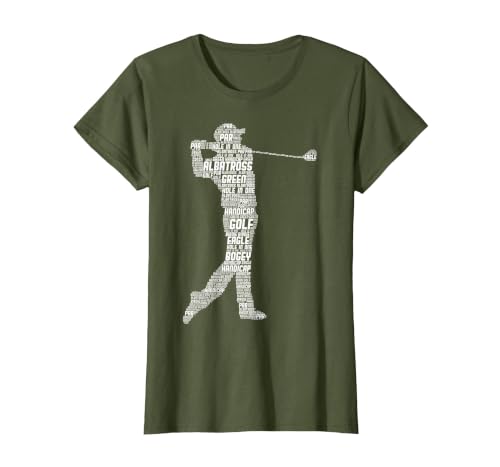 Golf Golfer Golf Player Men Children Boys T-Shirt, Women, Olive Green, 3X-Large