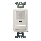 Sensor Switch WSX PDT WH Dual Detection Occupancy Single Pole Wall Switch Sensor, White