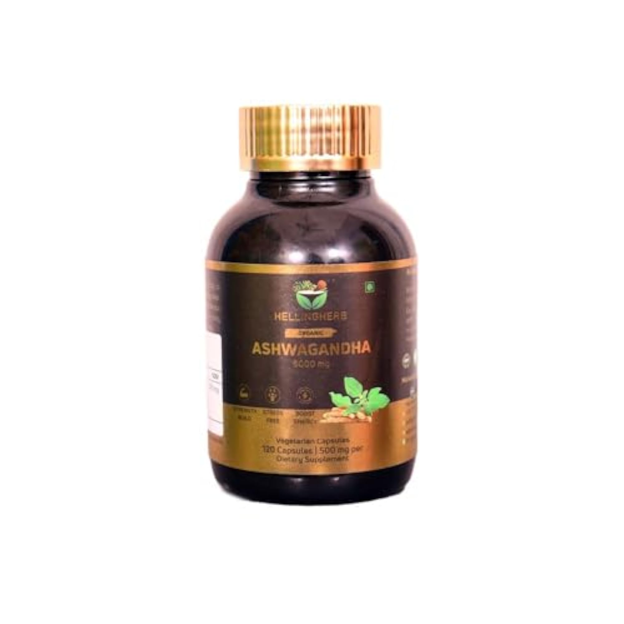 Organic Ashwagandha Vegetarian Capsules, 120 Each