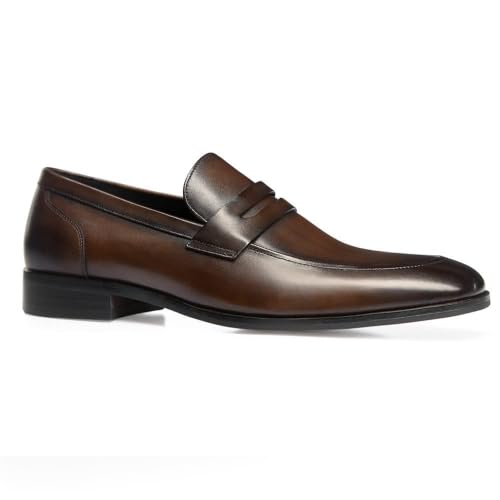 Image of GIFENNSE Men's Dress Shoes Slip-On Loafers Formal Leather Shoes for Men